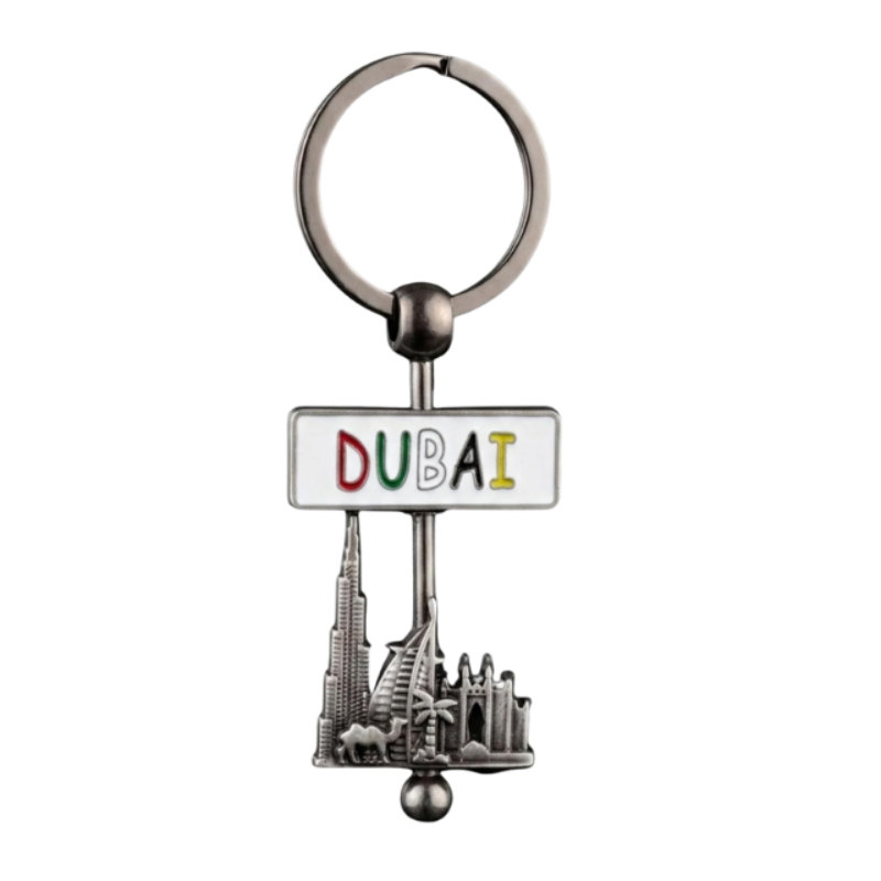 Premium Dubai Skyline Souvenir Keychain