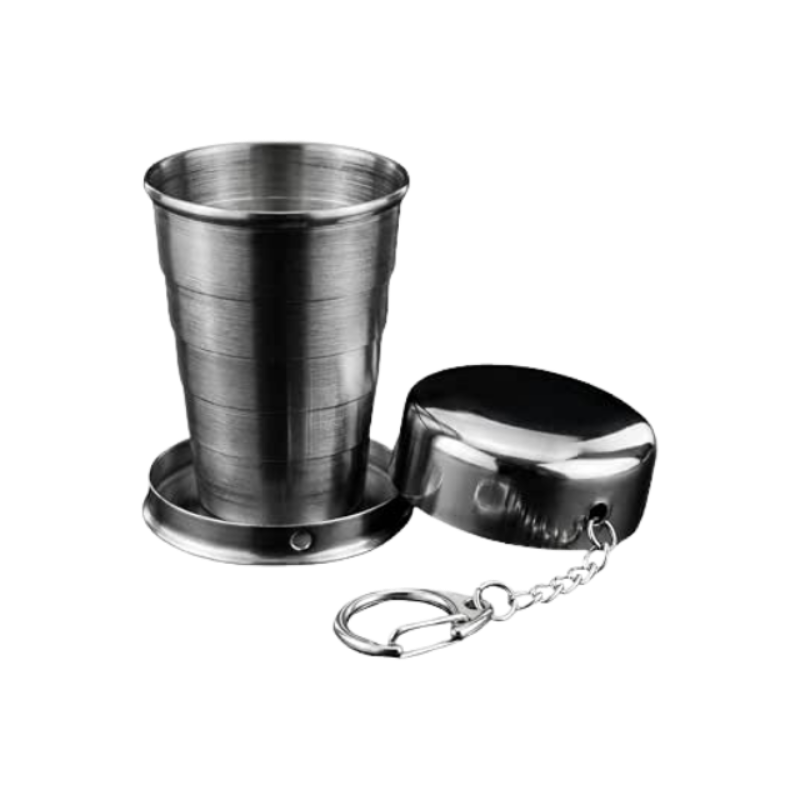 Premium Stainless Steel Collapsible Cup Keychain