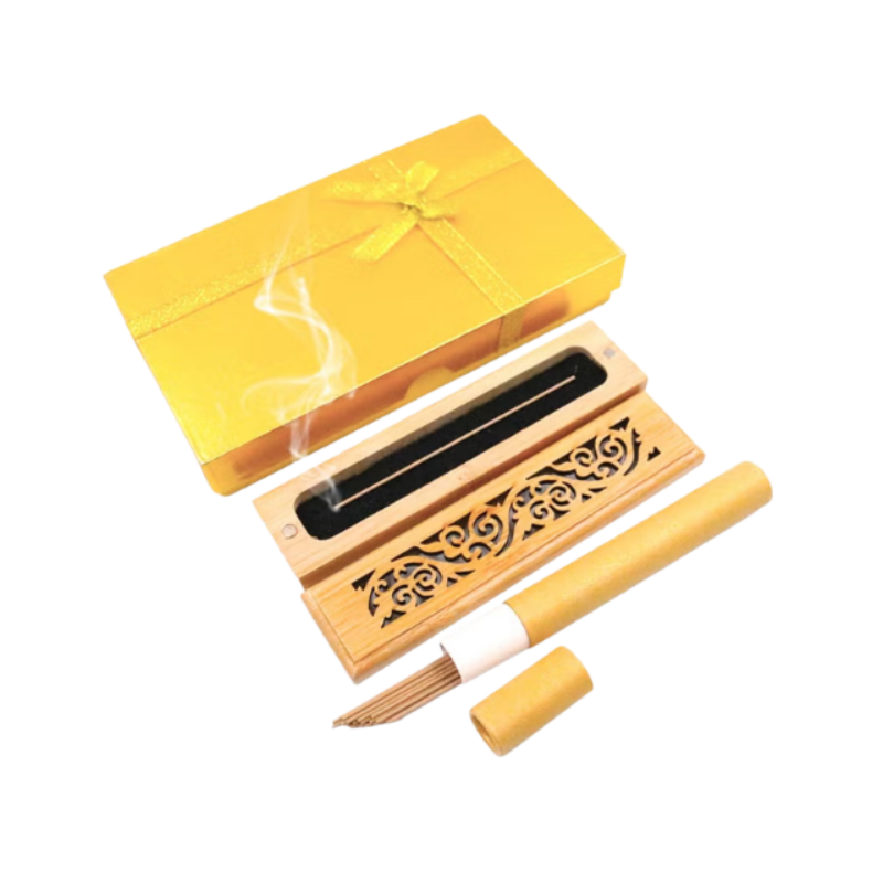 Cambodian Oud Incense 20 sticks with Wooden Incense Holder