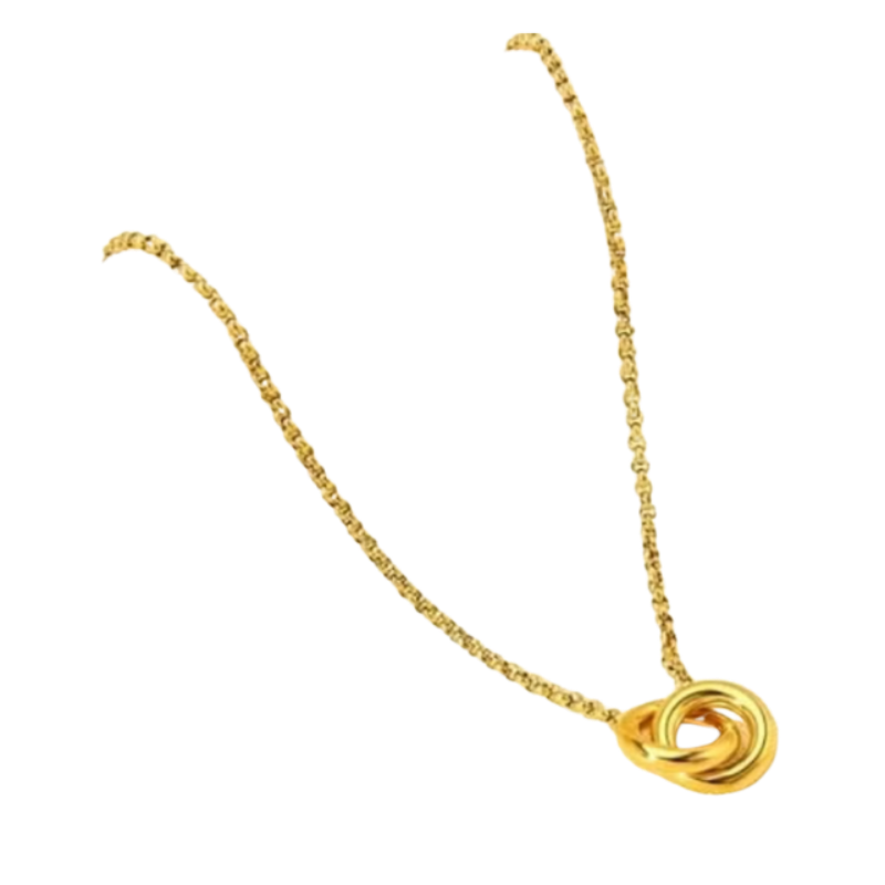 Real Gold Thin Chain Necklace for Women